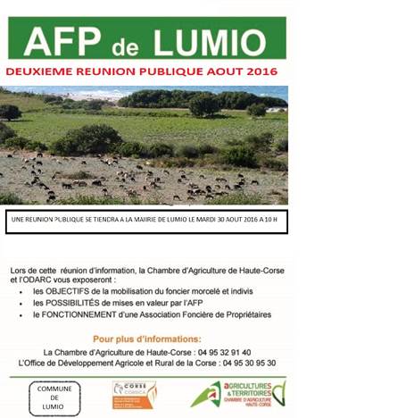 Association Foncière des Propriétaires : réunion le 30 août 2016 Association Foncière des Propriétaires : réunion le 30 août 2016