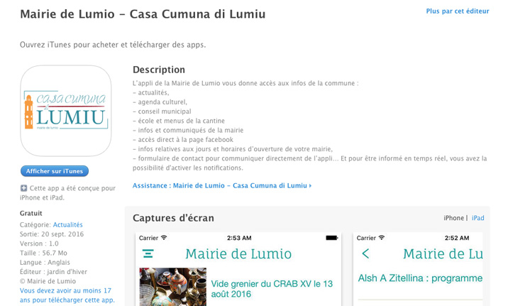 La mairie de Lumiu a désormais son appli ! La mairie de Lumiu a désormais son appli !
