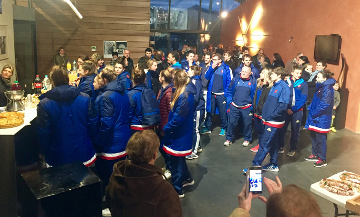 Retour en images sur la visite des filles du XV de France le 7 janvier