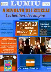 Théâtre : A Rivolta di I Zitelli / Les Héritiers de l'Empire le 29 juin au Clos Culombu Théâtre : A Rivolta di I Zitelli / Les Héritiers de l'Empire le 29 juin au Clos Culombu