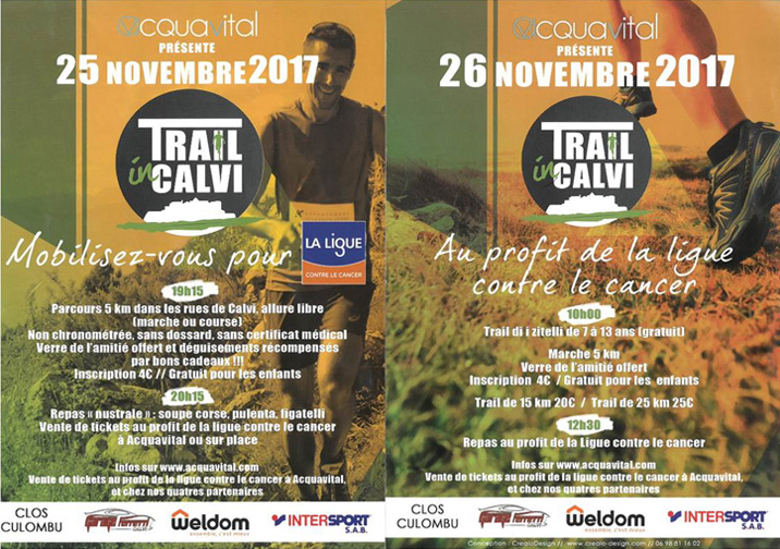 Animations et trails les 25 et 26 novembre 2017 à Calvi Animations et trails les 25 et 26 novembre 2017 à Calvi