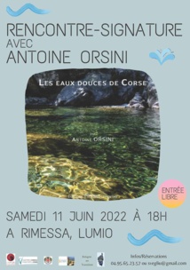 Conférence sur les eaux douces de Corse le samedi 11 juin 2022 Conférence sur les eaux douces de Corse le samedi 11 juin 2022