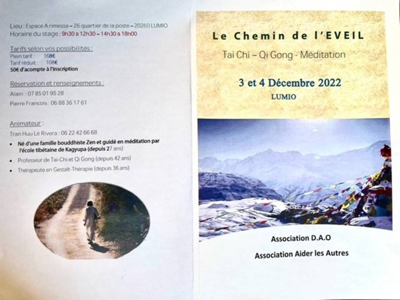 Tai Chi et Qi Gong : conférence et stage du 2 au 4 décembre 2022