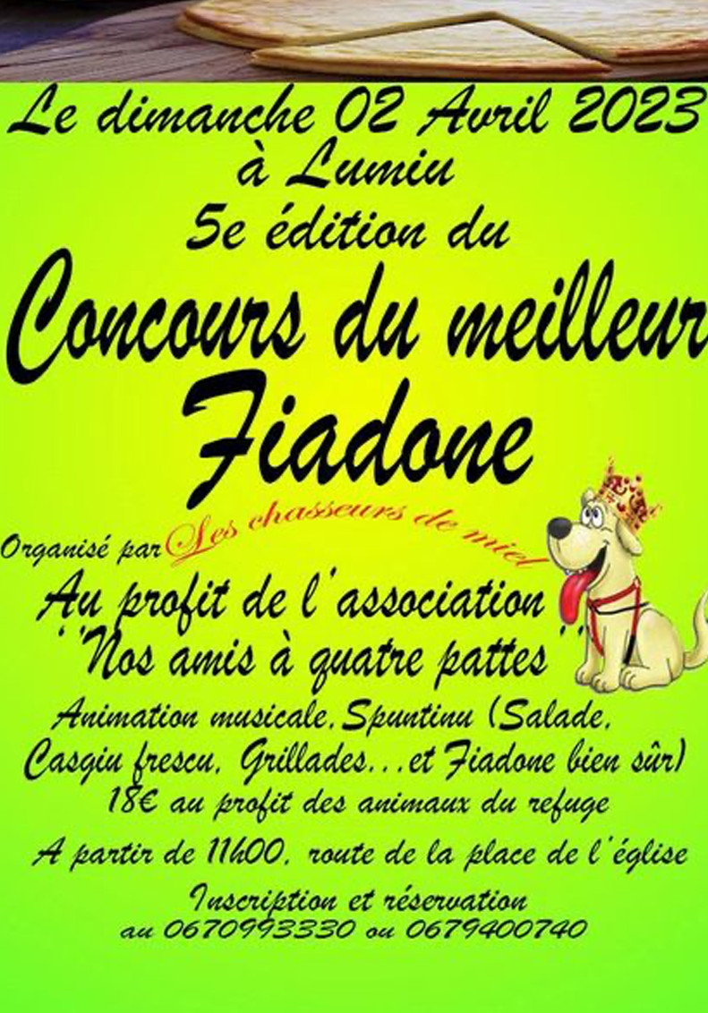 CONCOURS DU MEILLEUR FIADONE - 2 AVRIL 2023 CONCOURS DU MEILLEUR FIADONE - 2 AVRIL 2023