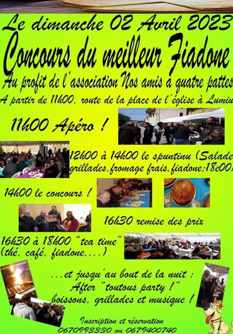 CONCOURS DU MEILLEUR FIADONE - 2 AVRIL 2023 CONCOURS DU MEILLEUR FIADONE - 2 AVRIL 2023