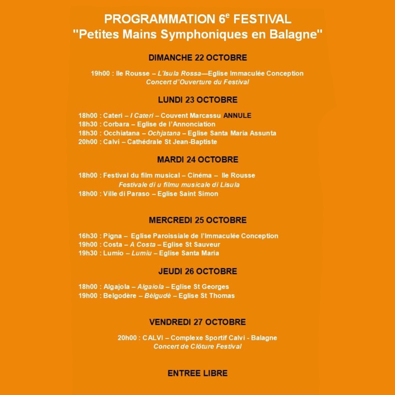 6e festival des Petites Mains Symphoniques en Balagne 6e festival des Petites Mains Symphoniques en Balagne