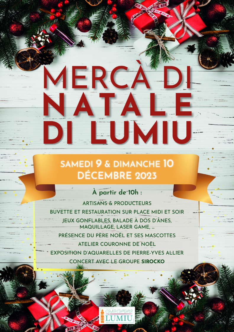 Mercà di natale di Lumiu les 9 et 10 décembre 2023