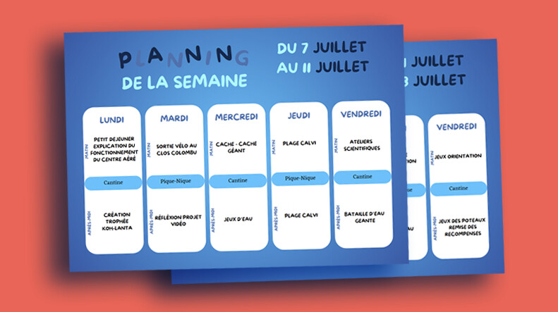 A Zitellina - Planning juillet 2025 pour les 12/17 ans 
