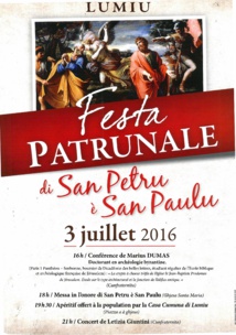 Festa Patronale di San Petru è San Paulu le 3 juillet 2016