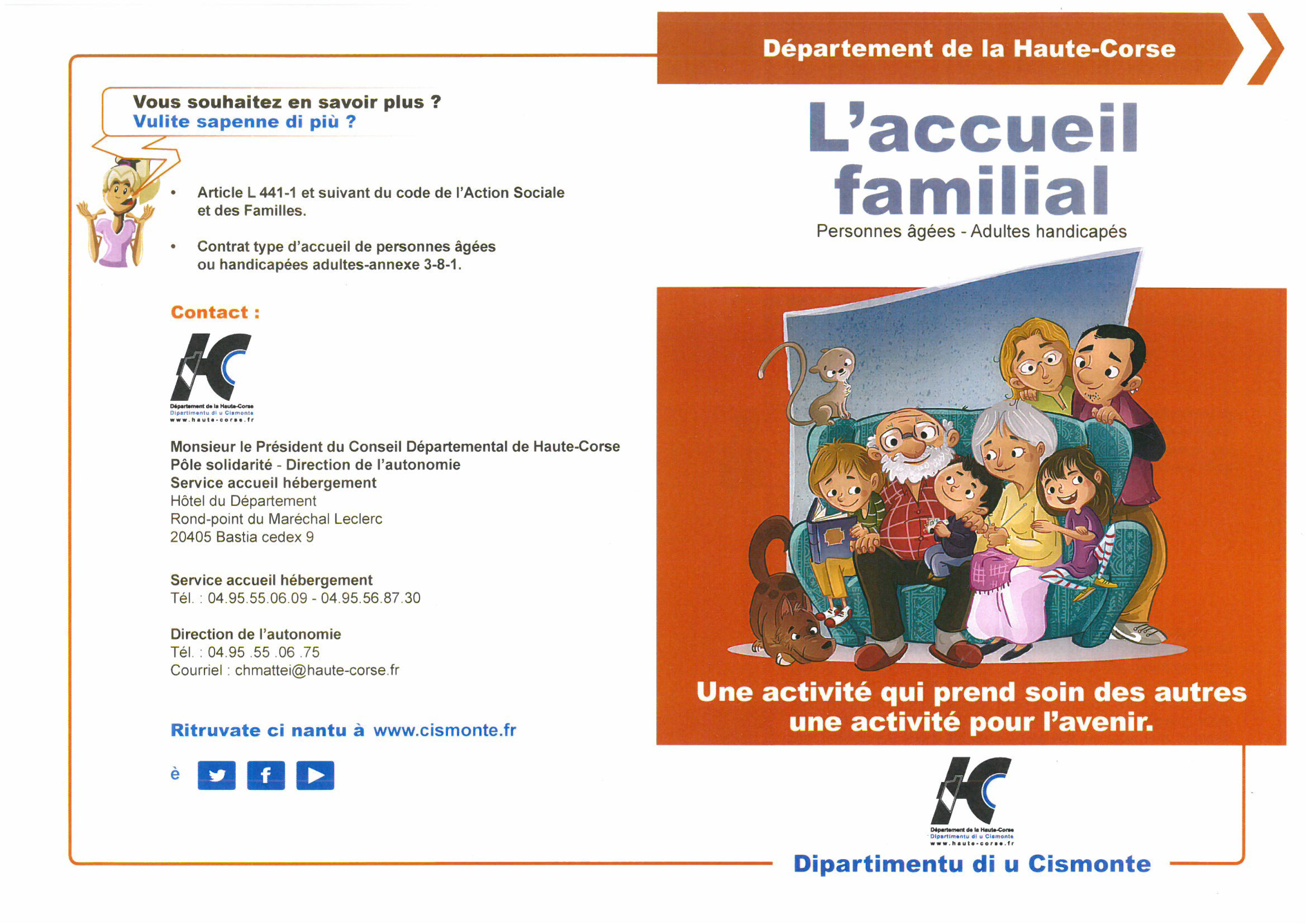 L'accueil familial pour personnes âgées et adultes handicapés