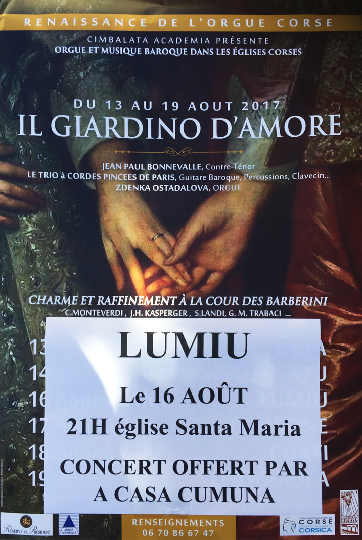 Concert : Il Giardino d'amore, le 16 août à 21h