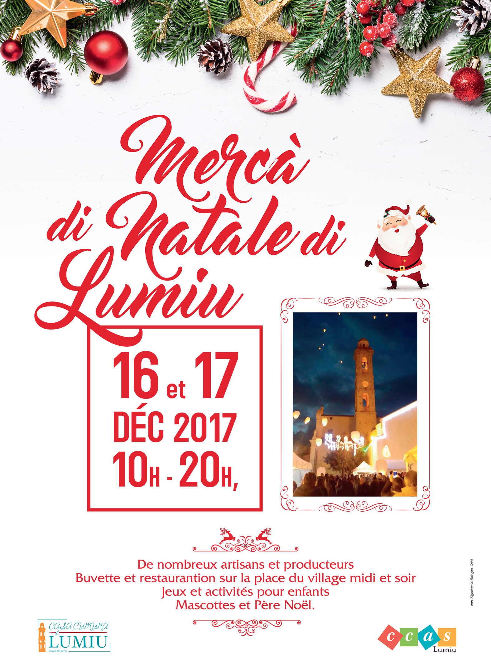 Mercà di Natale di Lumiu les 16 et  17 décembre 2017