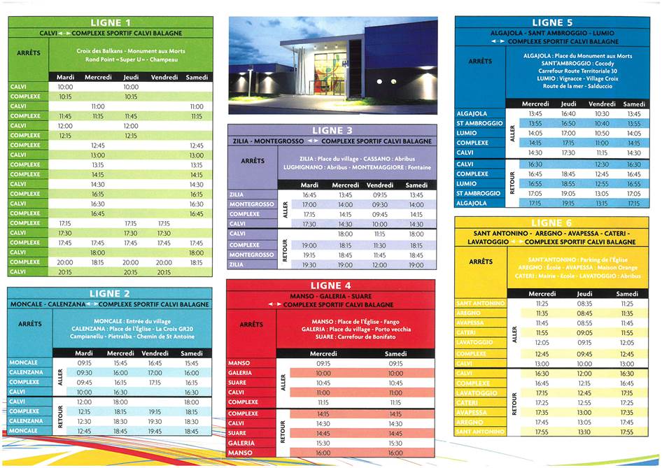 NAVETTES DU COMPLEXE SPORTIF