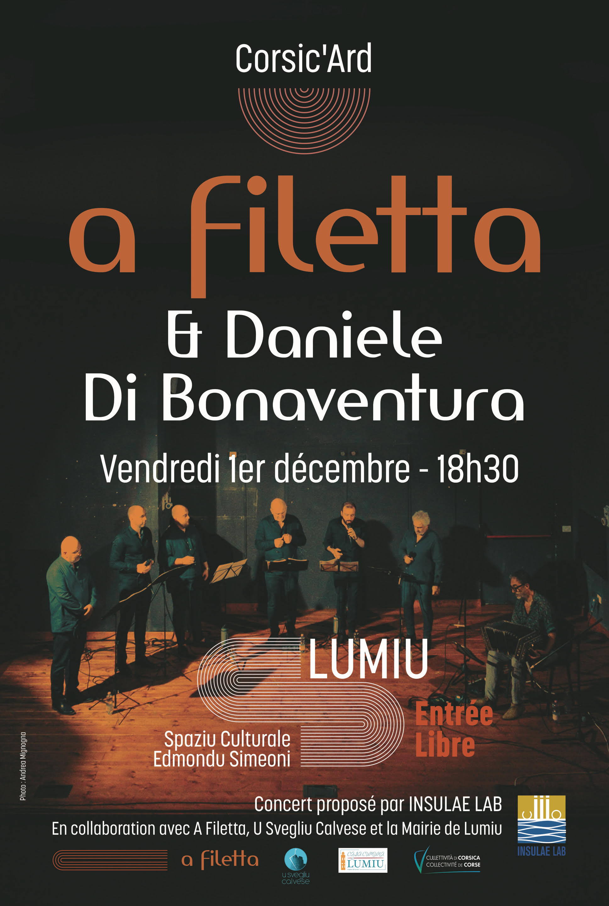 Concert A filetta et Daniele di Bonaventura - 1er décembre 2023