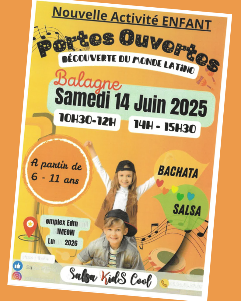 Salsa Kids’Cool : journée portes ouvertes le 14 juin